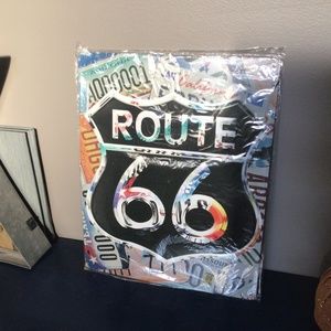 Route 66 License Plate Collage New Metal Highway Sign Wall Decor